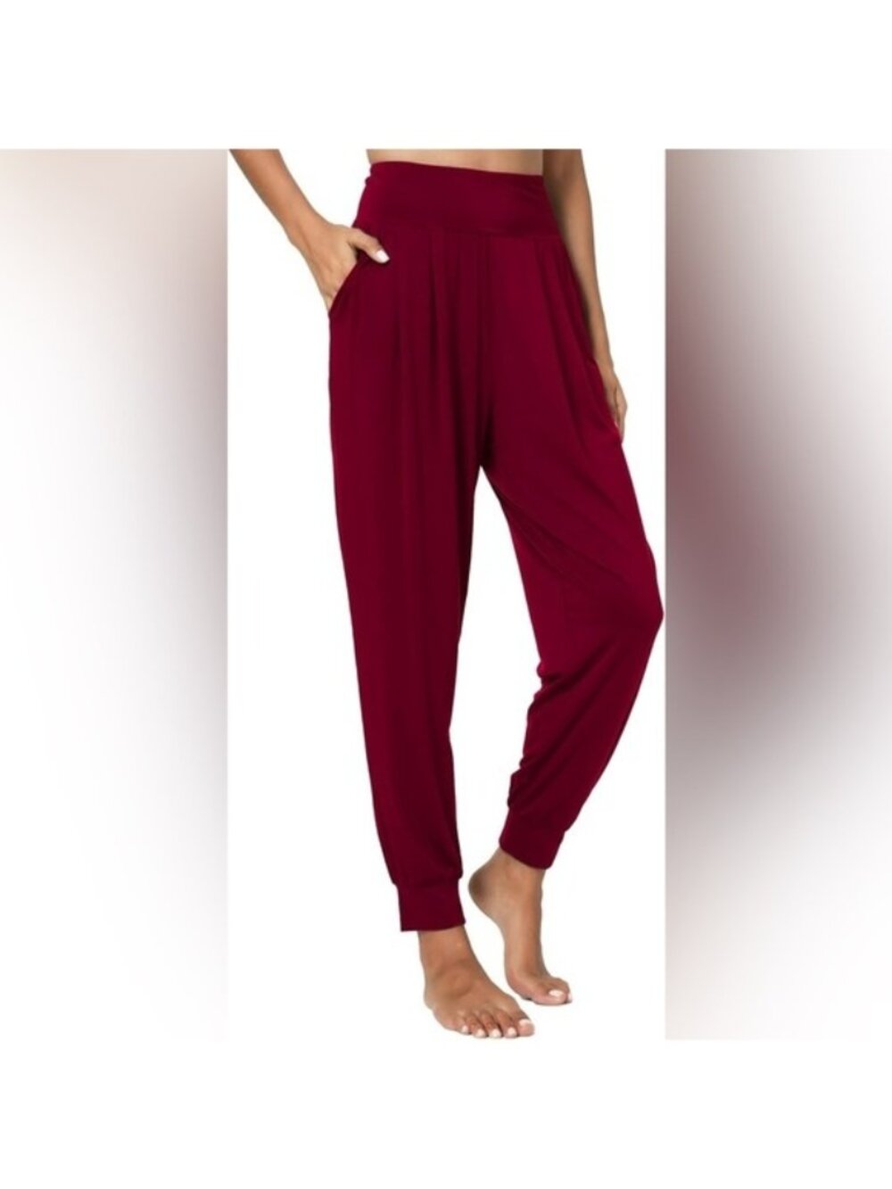 Yala Bamboo Viscose Lounge Pants Maroon Size M